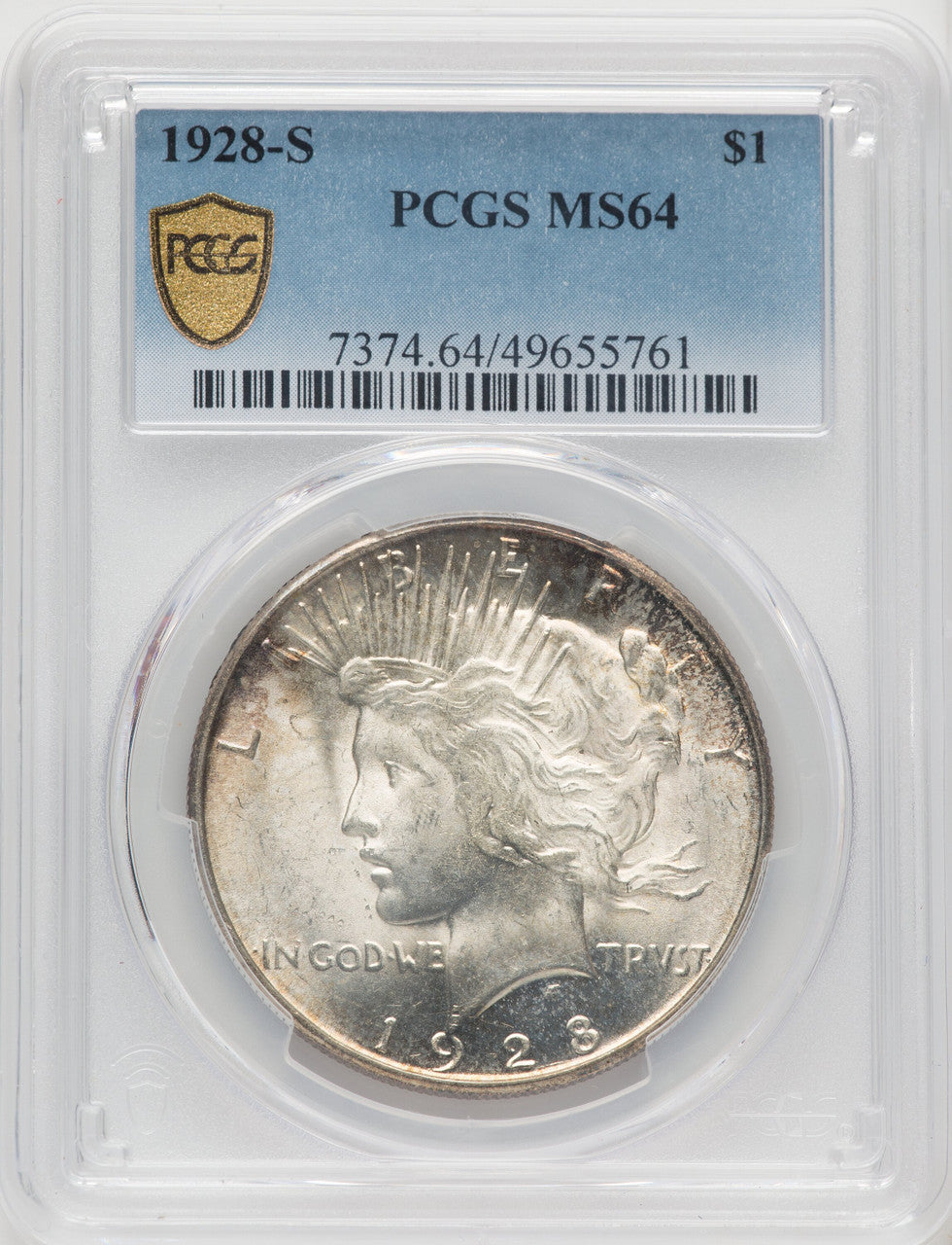 1928-S Peace Dollar PCGS MS64