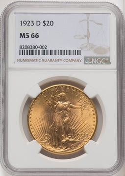 1923-D $20 Saint-Gaudens Double Eagle NGC MS66 (769223059)