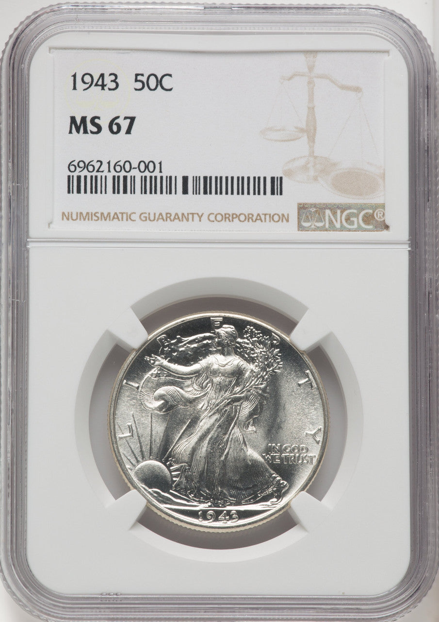 1943 50C Walking Liberty Half Dollar NGC MS67 (771528017)