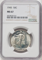 1945 50C Walking Liberty Half Dollar NGC MS67 (771528019)