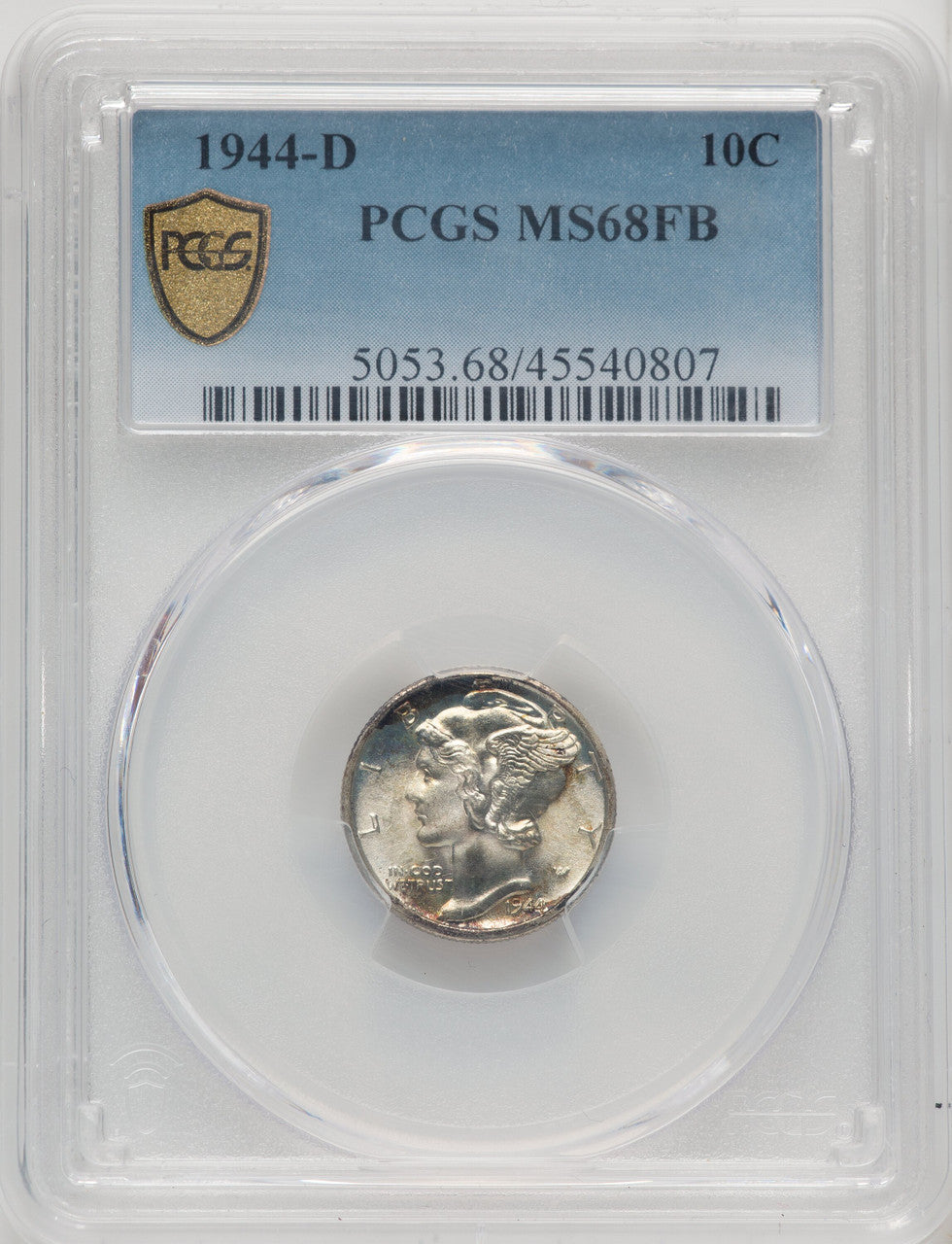 1944-D 10C FB Mercury Dime PCGS MS68 (771528009)