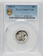 1942-S 10C FB Mercury Dime PCGS MS67+ (771528008)