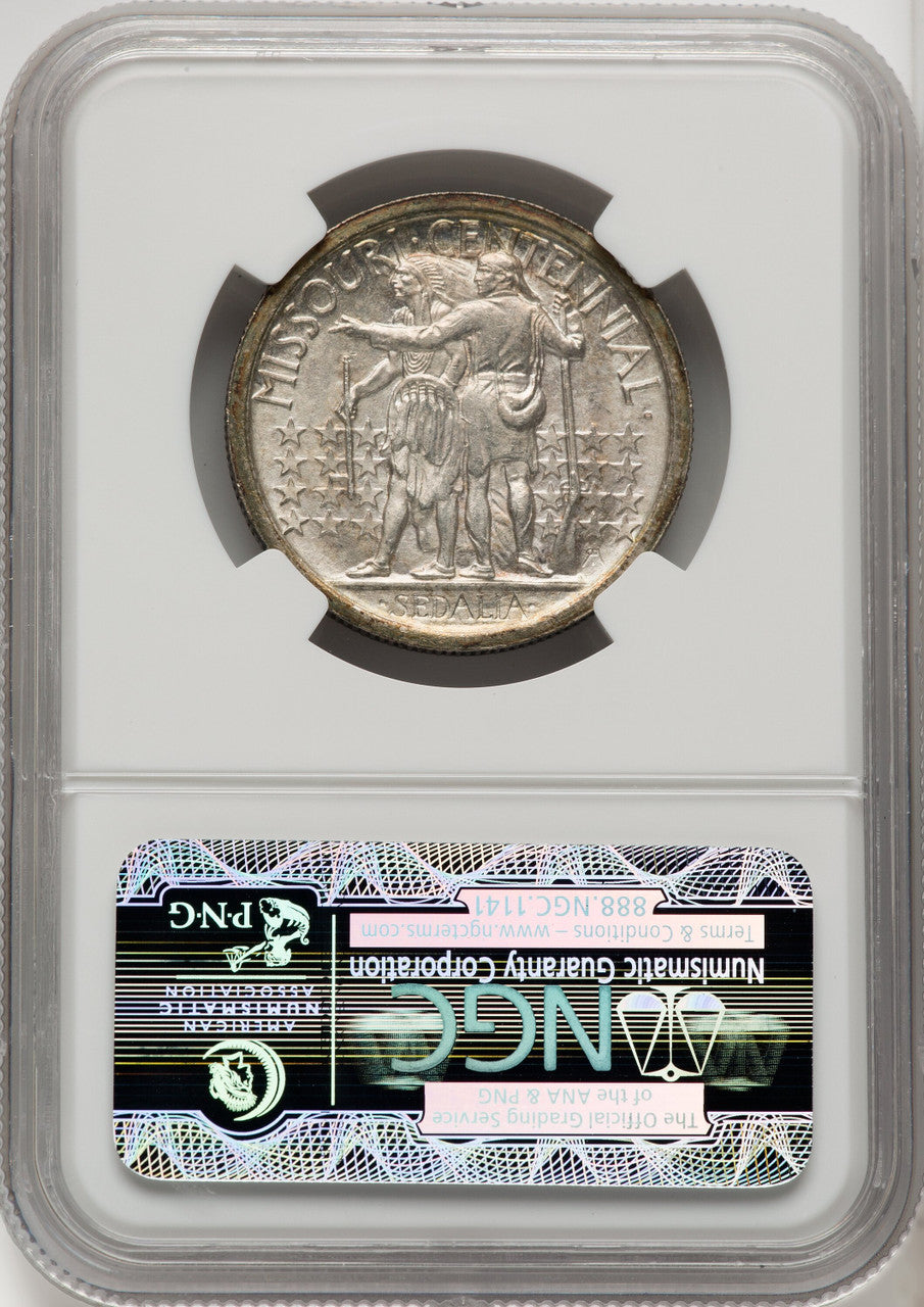 1921 50C Missouri 2x4 CAC Commemorative Silver NGC MS64