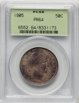 1905 50C Proof Barber Half Dollar PCGS PR64