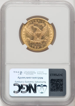 1882-CC $10 Liberty Eagle NGC MS61