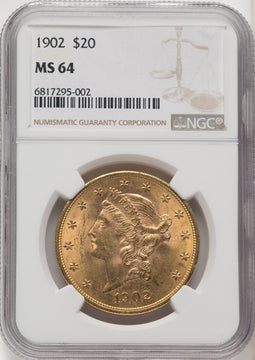 1902 $20 Liberty Double Eagle NGC MS64 (771536003)
