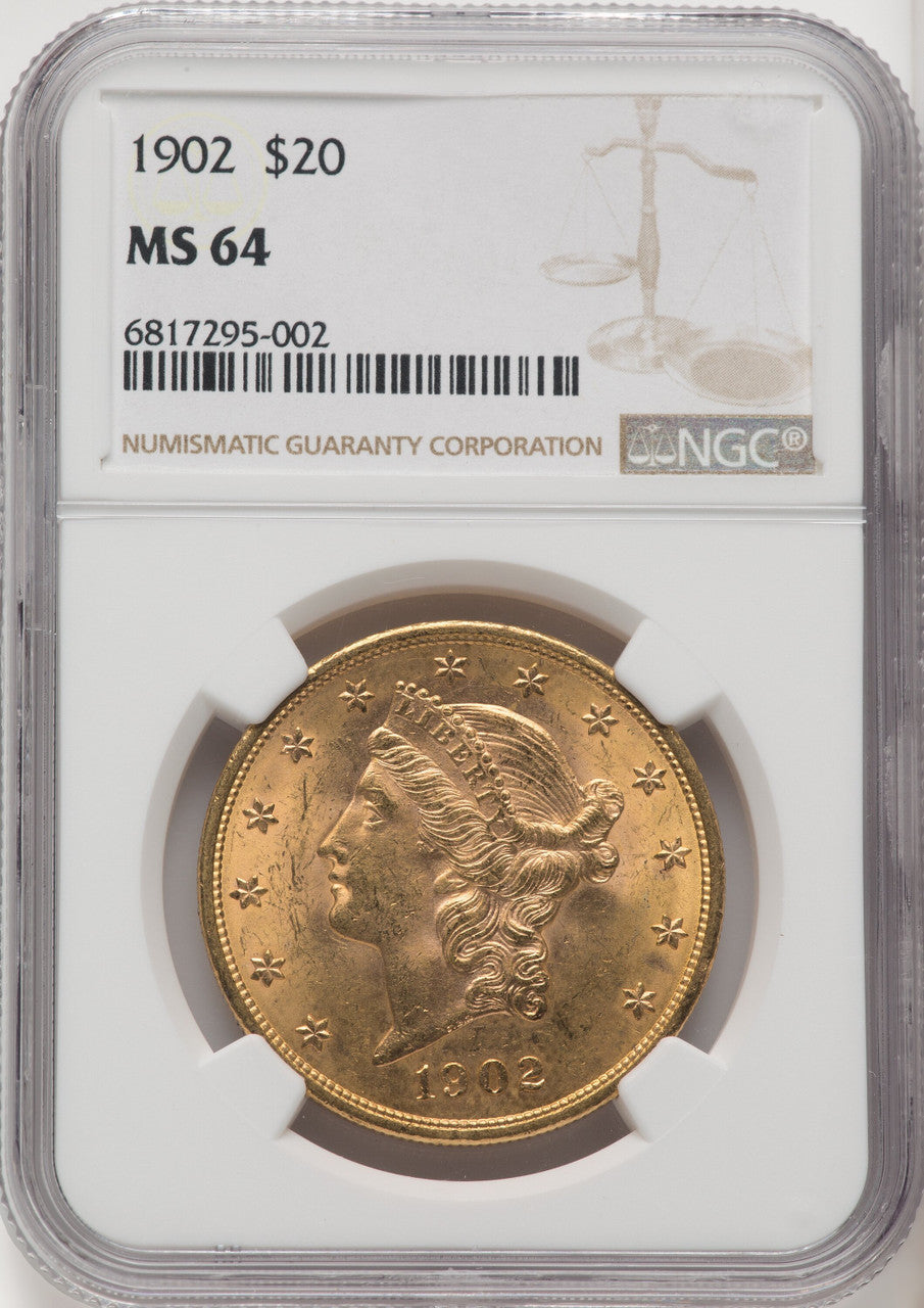 1902 $20 Liberty Double Eagle NGC MS64 (771536003)