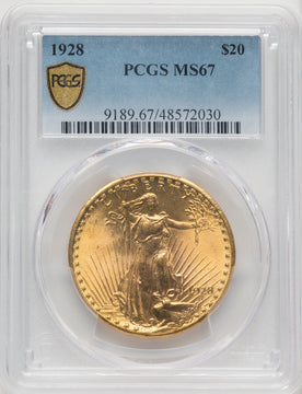 1928 $20 Saint-Gaudens Double Eagle PCGS MS67 (519890001)