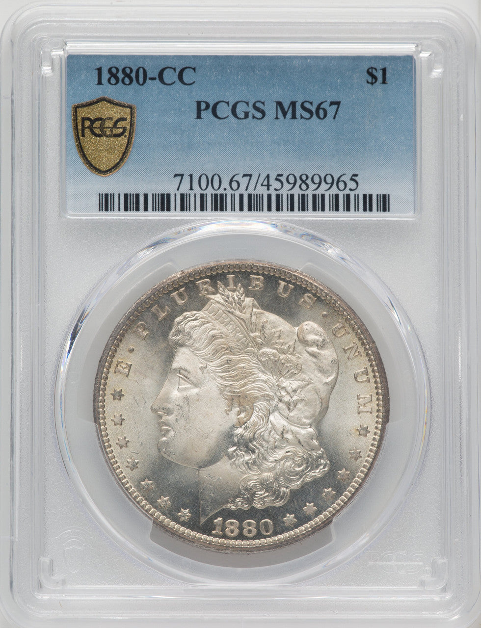 1880-CC Morgan Dollar PCGS MS67 (519890004)