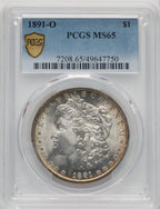 1891-O Morgan Dollar PCGS MS65