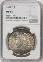 1927-D Peace Dollar NGC MS65