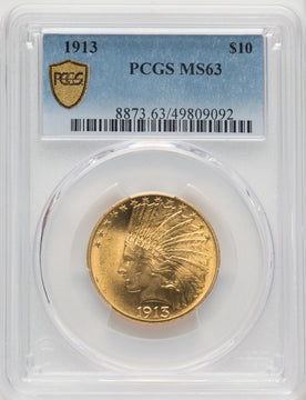 1913 $10 Indian Eagle PCGS MS63 (771368056)