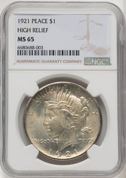 1921 Peace Dollar NGC MS65 (771524004)