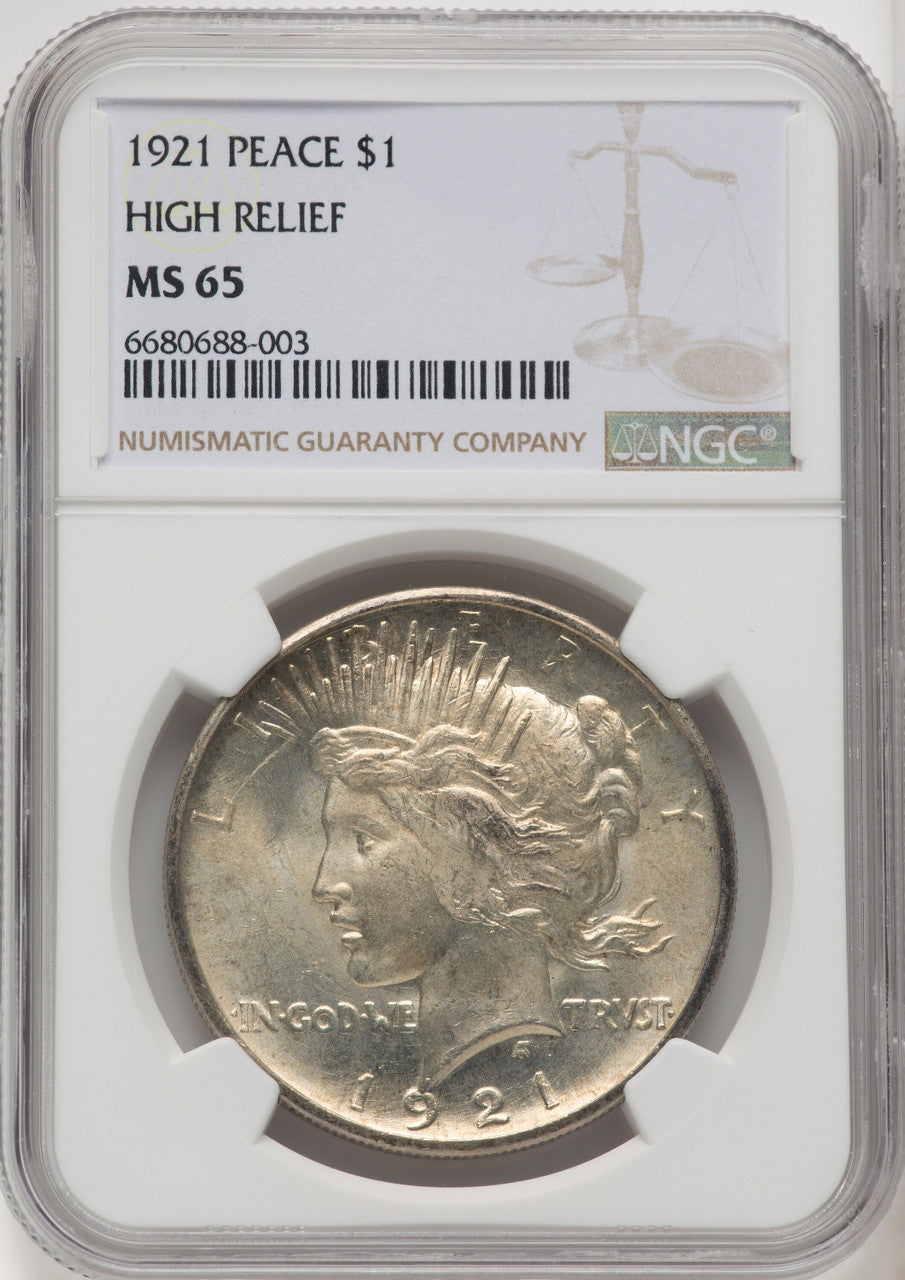1921 Peace Dollar NGC MS65 (771524004)