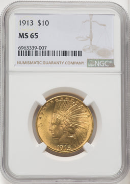 1913 $10 Indian Eagle NGC MS65 (771524003)
