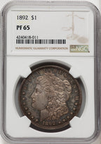 1892 Proof Morgan Dollar NGC PR65