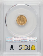 1857 G$1 Gold Dollar PCGS MS62