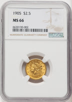 1905 $2.50 Liberty Quarter Eagle NGC MS66 (519806103)