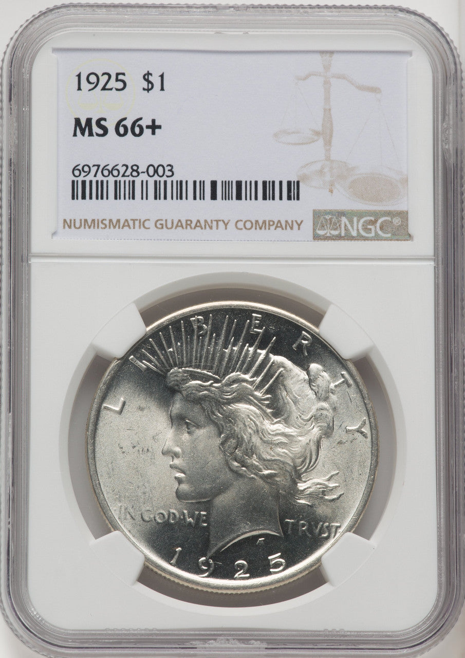 1925 Peace Dollar NGC MS66+ (771124104)