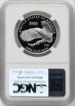 2021-W $100 One-Ounce Platinum Eagle Freedom of Religion Brown Label NGC PF70 (771603068)
