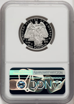2008-W $50 Half-Ounce Platinum Don Everhart NGC PF70