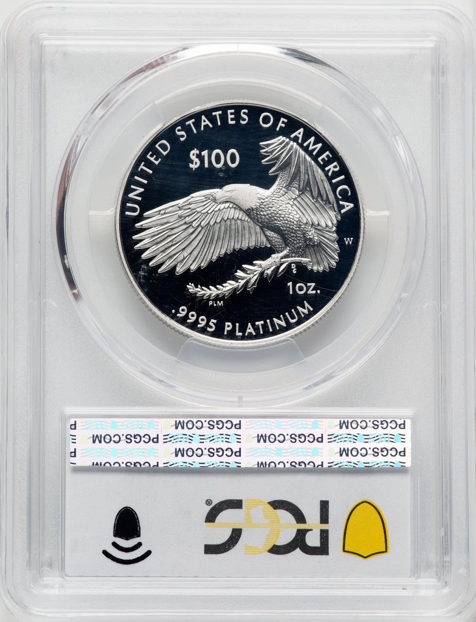 2020-W $100 One Ounce Platinum Eagle Happiness PRDC Blue Gradient PCGS PR70