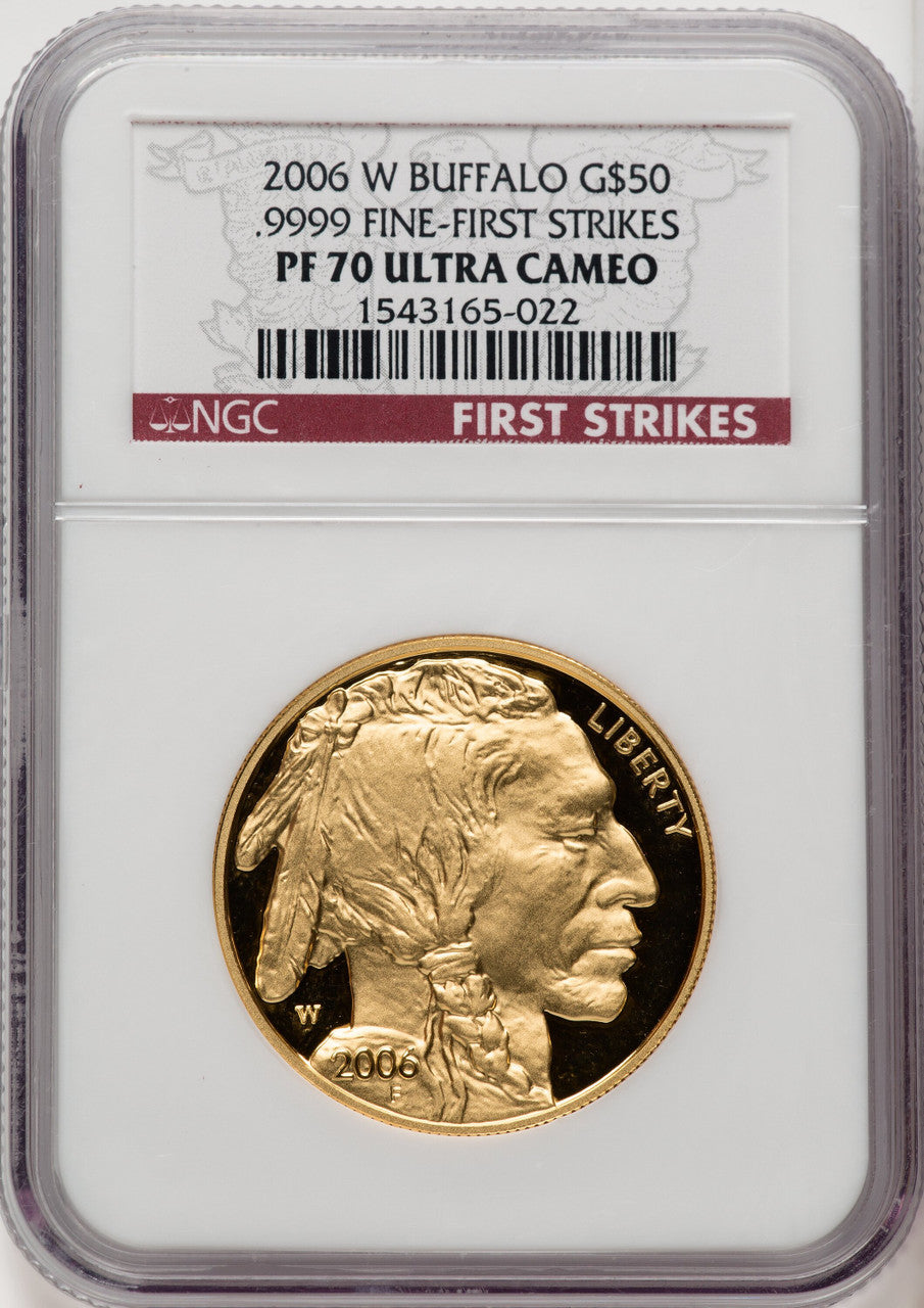 2006-W $50 One-Ounce Gold Buffalo First Strike NGC PF70 (519589001)