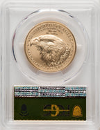 2021-W One-Ounce Gold Eagle Type Two Burnished FDI Gold Foil PCGS MS70 (771228016)