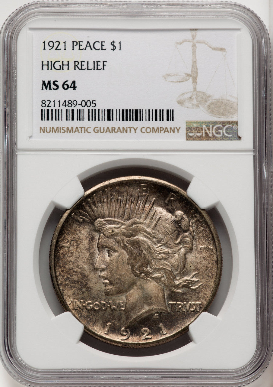 1921 Peace Dollar NGC MS64