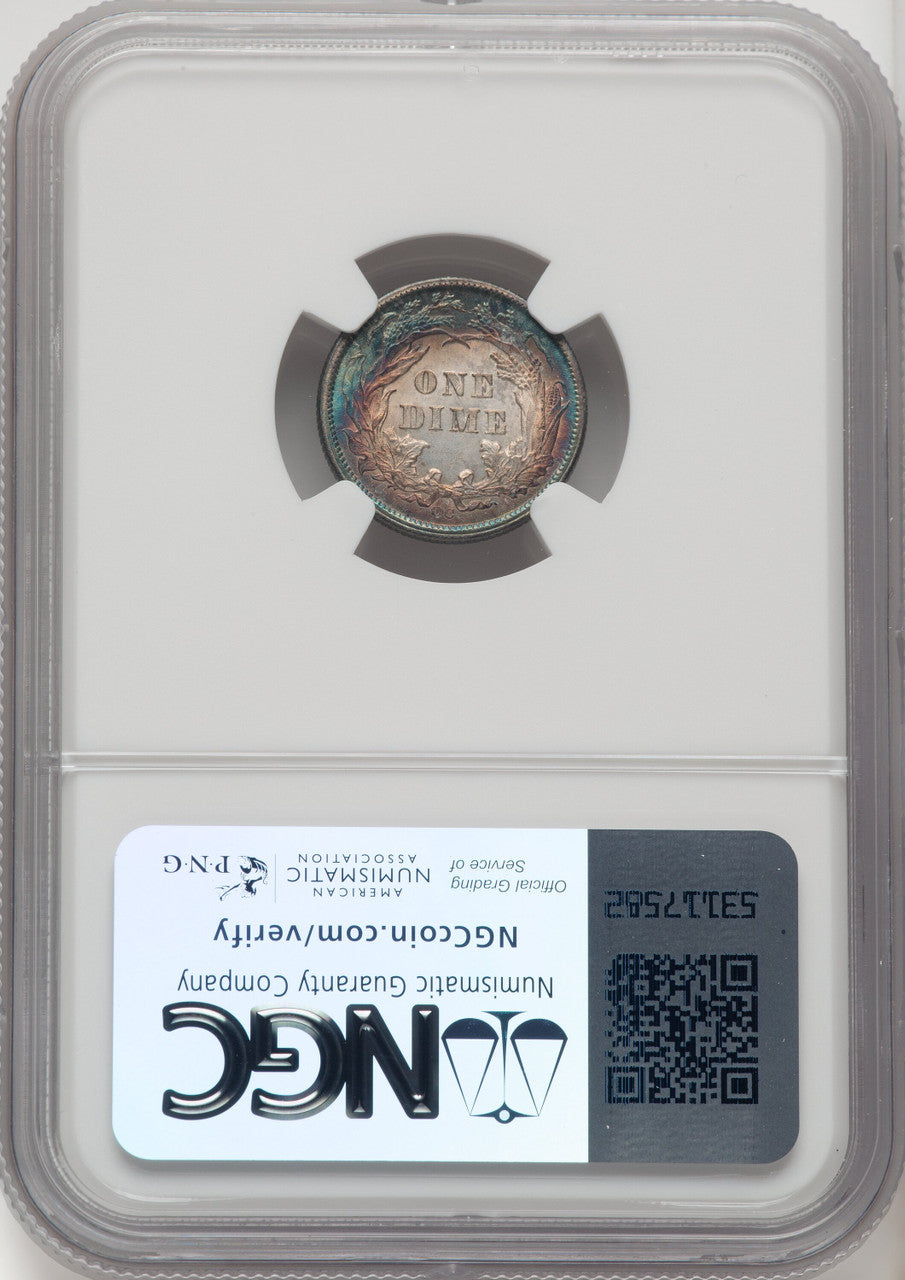 1877-CC 10C Seated Dime NGC MS66+