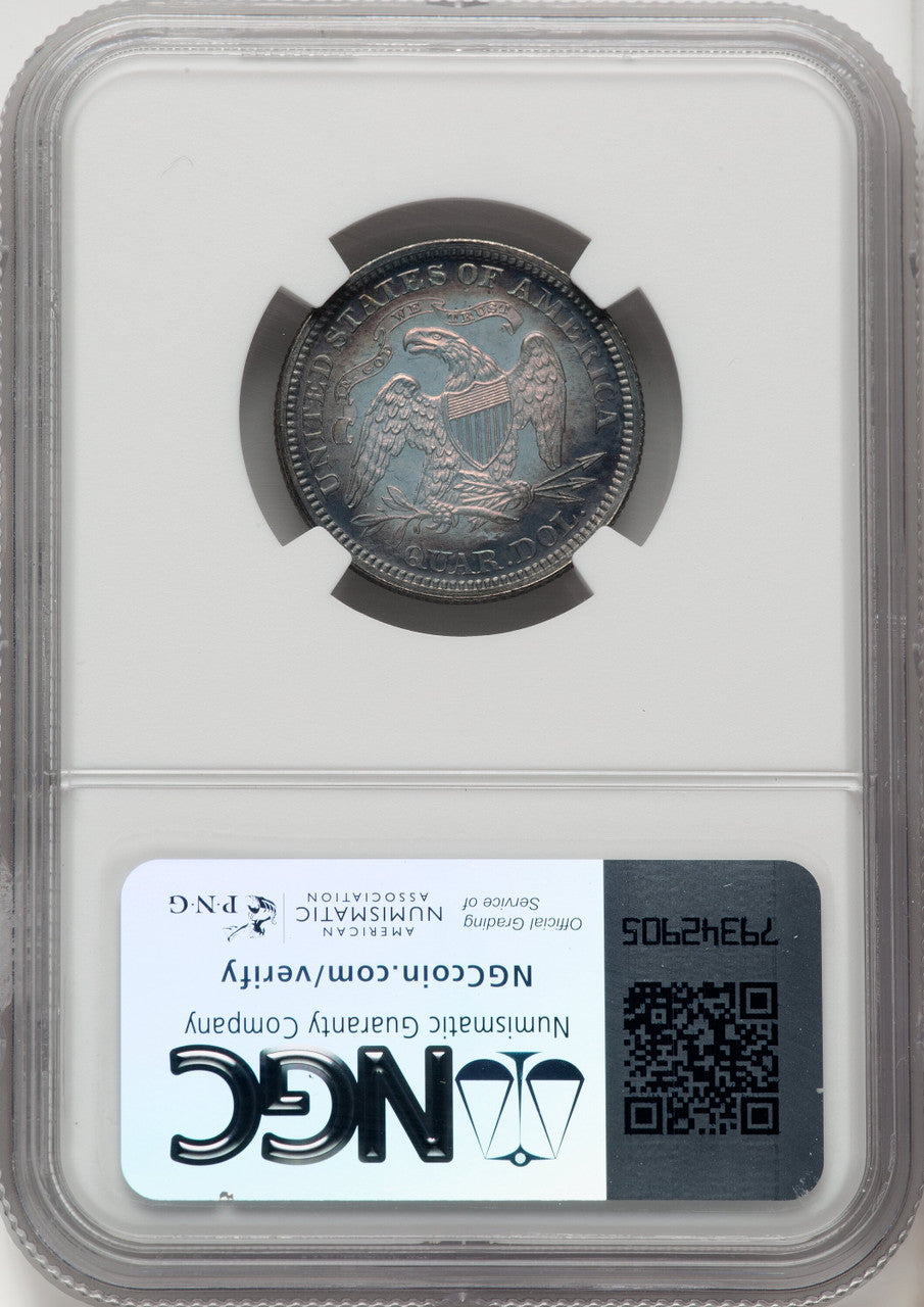 1867 25C Proof Seated Quarter NGC PR66