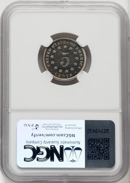 1870 5C Proof Shield Nickel NGC PR67