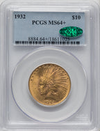 1932 $10 CAC Indian Eagle PCGS MS64+ (519854007)