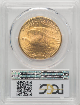 1927 $20 CAC Saint-Gaudens Double Eagle PCGS MS65+