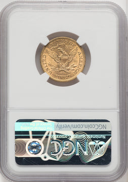 1900 $5 CAC Brown Label Liberty Half Eagle NGC MS64
