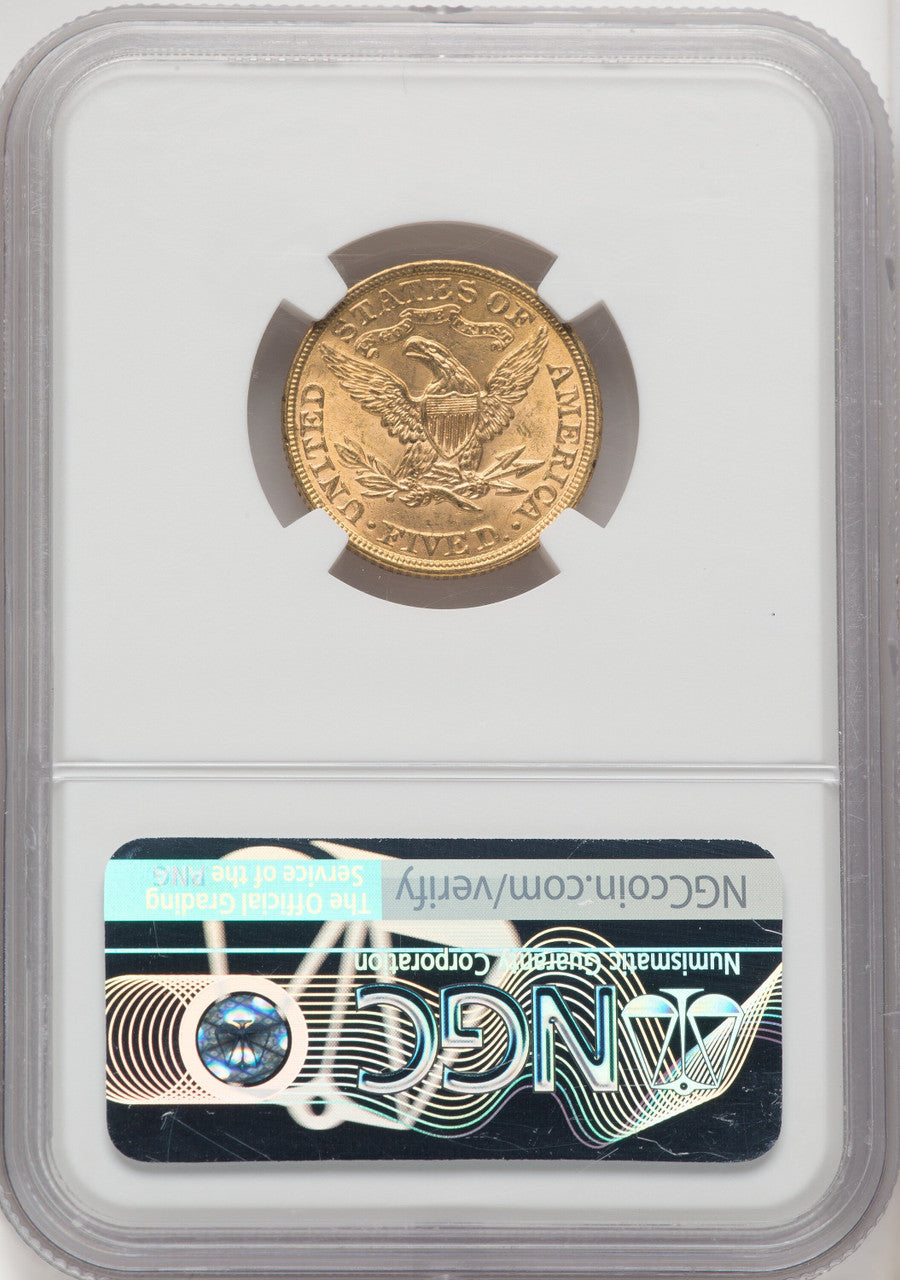 1900 $5 CAC Brown Label Liberty Half Eagle NGC MS64