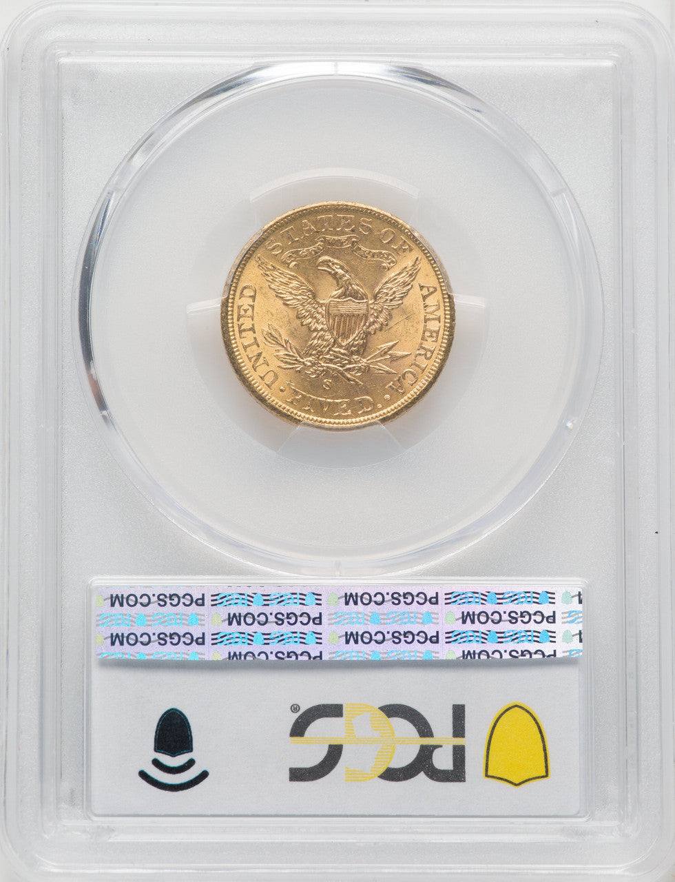 1901-S $5 CAC Blue Gradient Liberty Half Eagle PCGS MS64 (771227003)