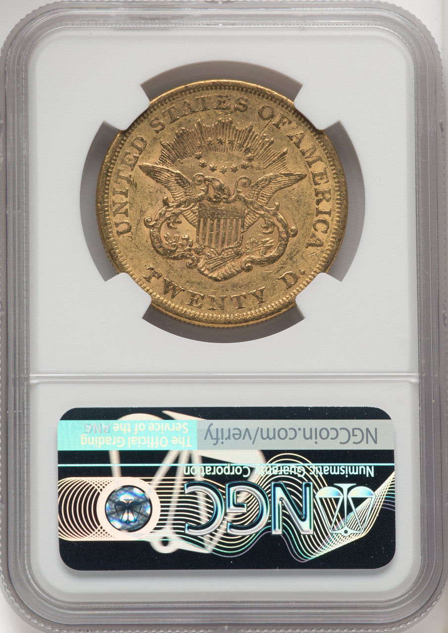 1852 $20 Brown Label Liberty Double Eagle NGC XF40