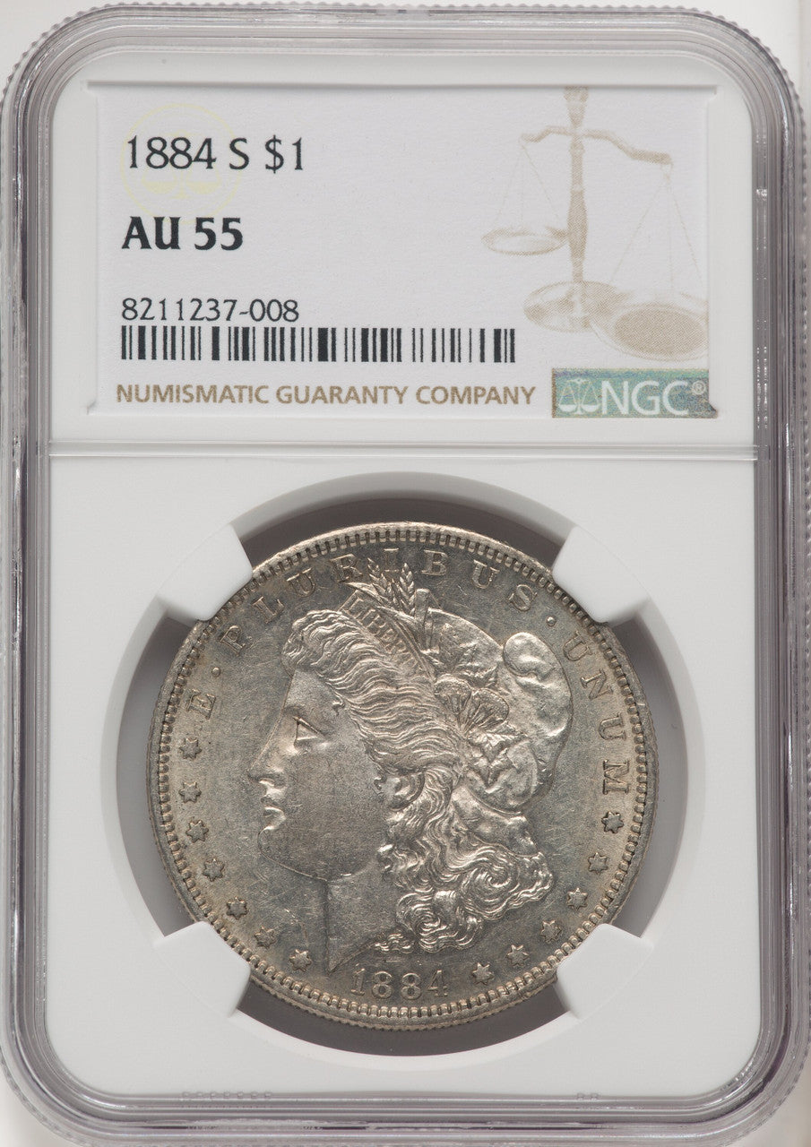 1884-S Morgan Dollar NGC AU55 (506580011)