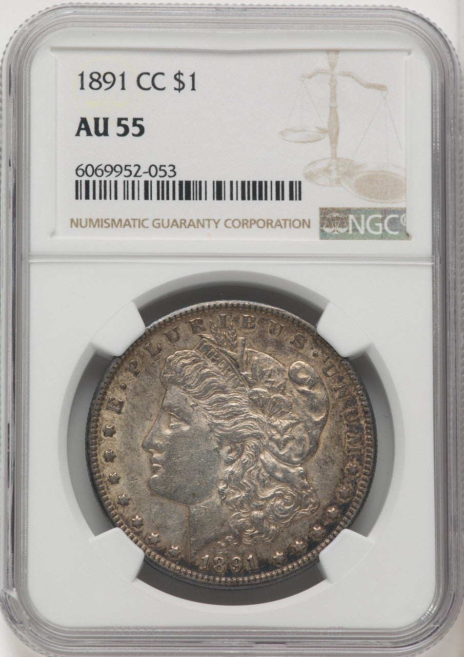 1891-CC Morgan Dollar NGC AU55