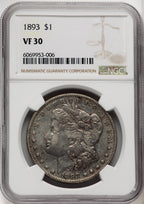 1893 Morgan Dollar NGC VF30