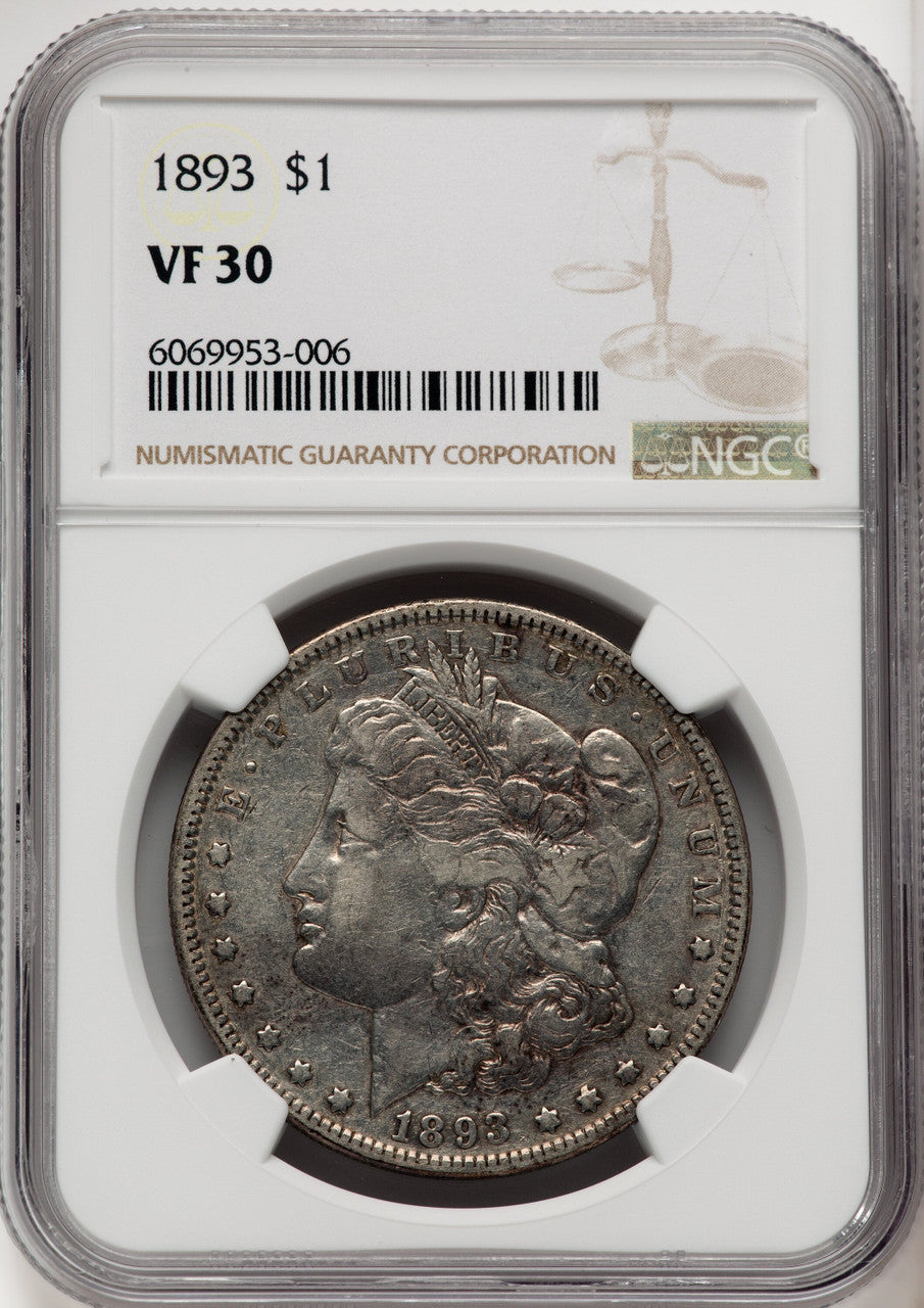 1893 Morgan Dollar NGC VF30
