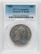 1805 50C Early Half Dollar Genuine PCGS VF20