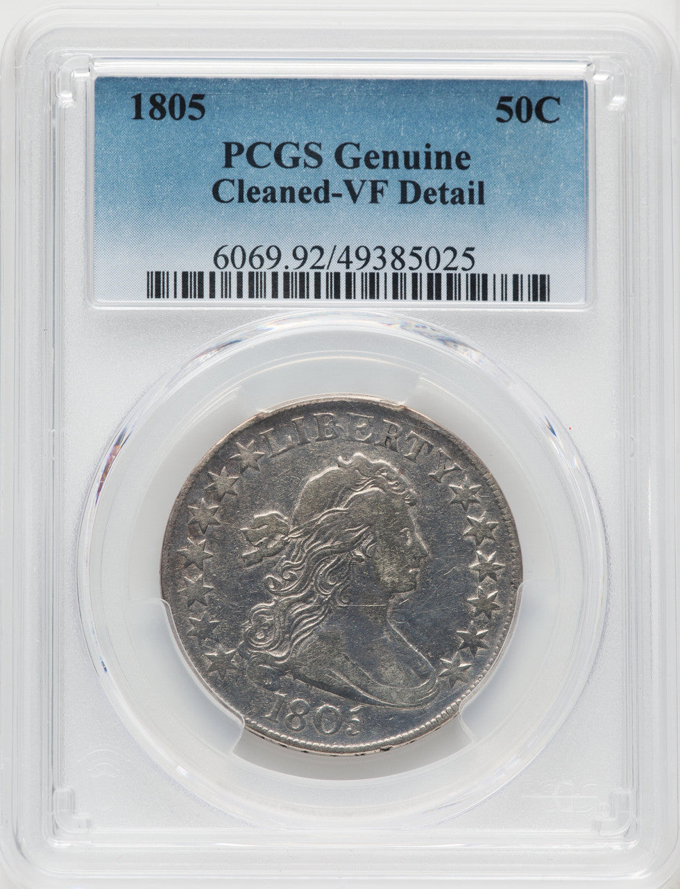 1805 50C Early Half Dollar Genuine PCGS VF20