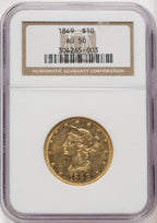 1849 $10 Liberty Eagle NGC AU50 (506113003)