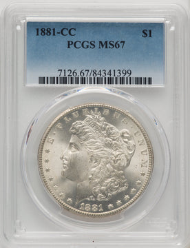 1881-CC Morgan Dollar PCGS MS67