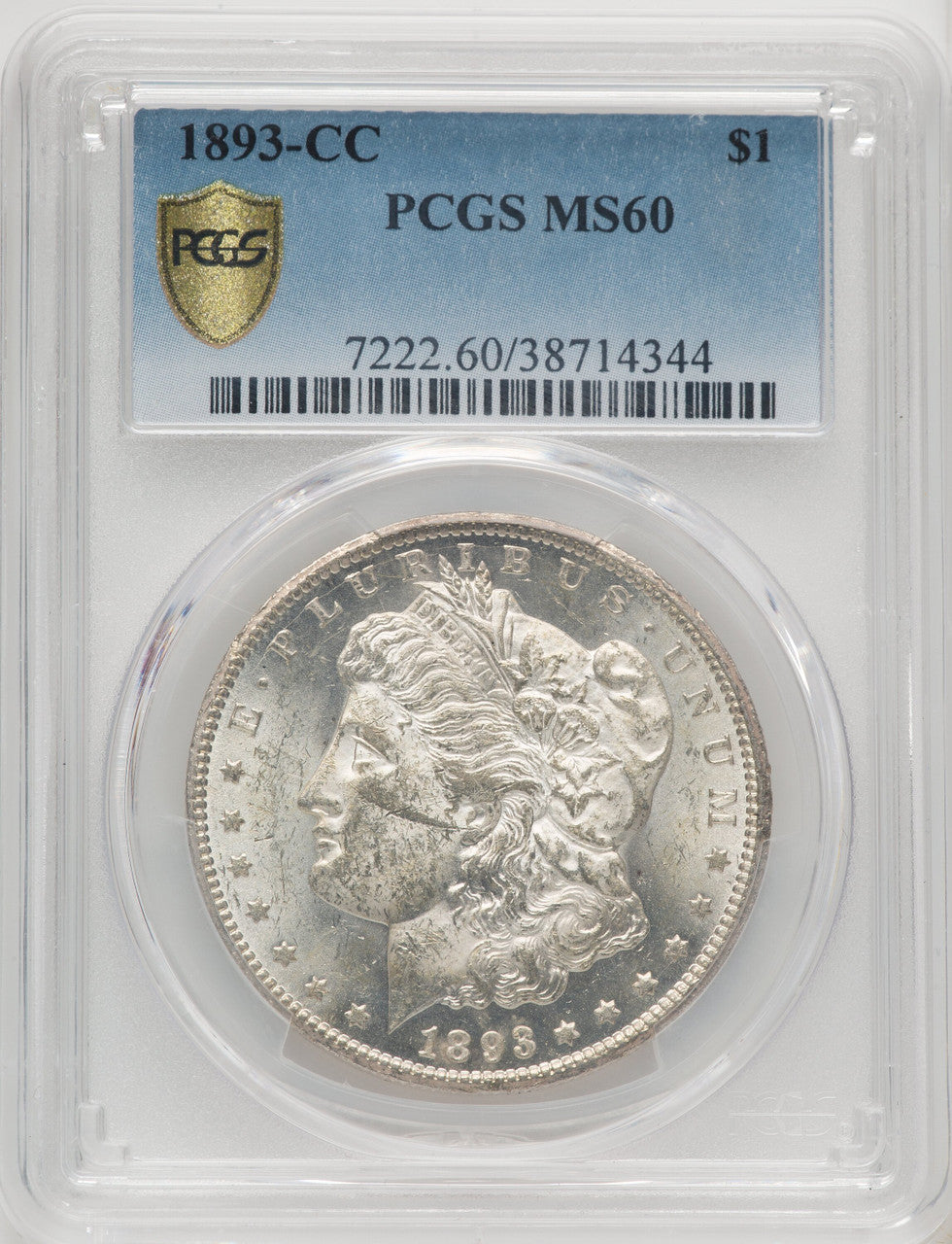 1893-CC Morgan Dollar PCGS MS60