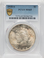 1935-S Peace Dollar PCGS MS65