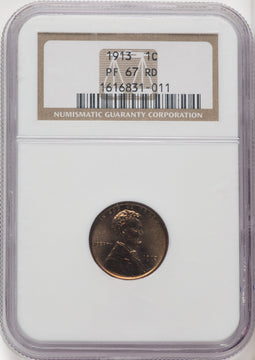 1913 1C RD Proof Lincoln Cent NGC PR67