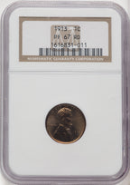 1913 1C RD Proof Lincoln Cent NGC PR67